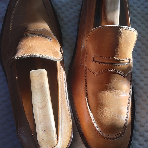 L Panelli Slip on Tan Leather Loafers - Picture 16 of 16